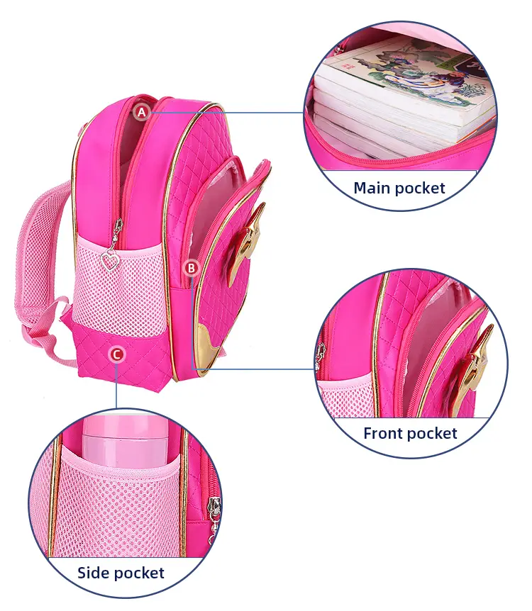 quilted-pink-backpack-gold-bow-for-kids (2)